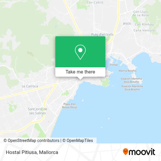 Hostal Pitiusa map
