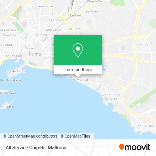 All Service Chip-Rs map