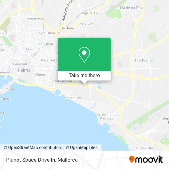 Planet Space Drive In map