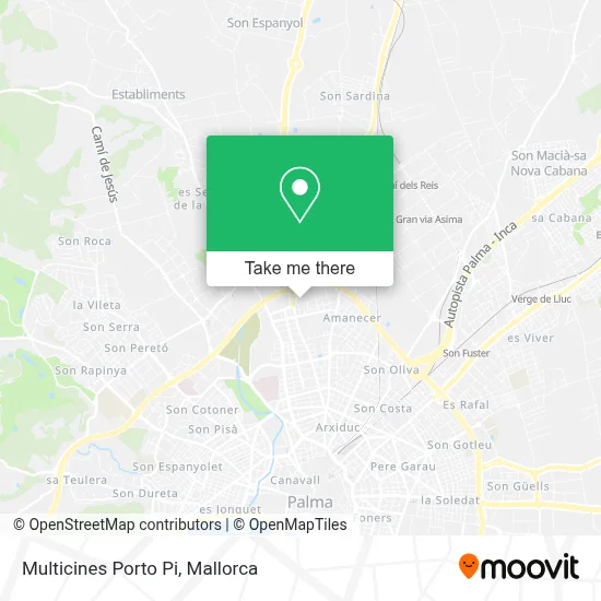 Multicines Porto Pi map