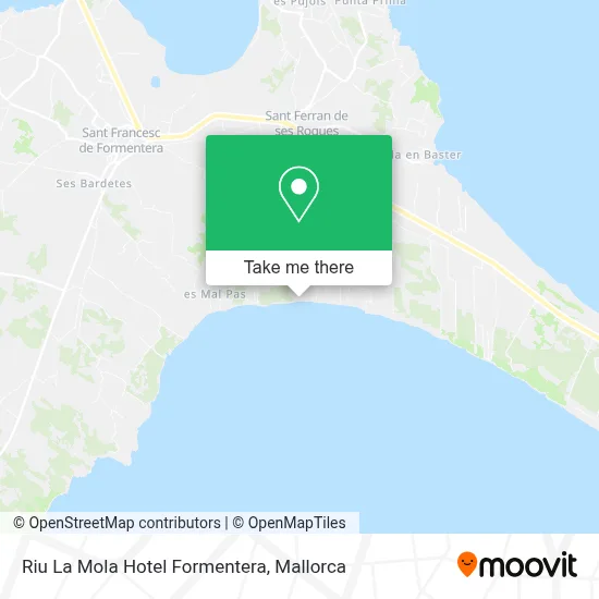 Riu La Mola Hotel Formentera map