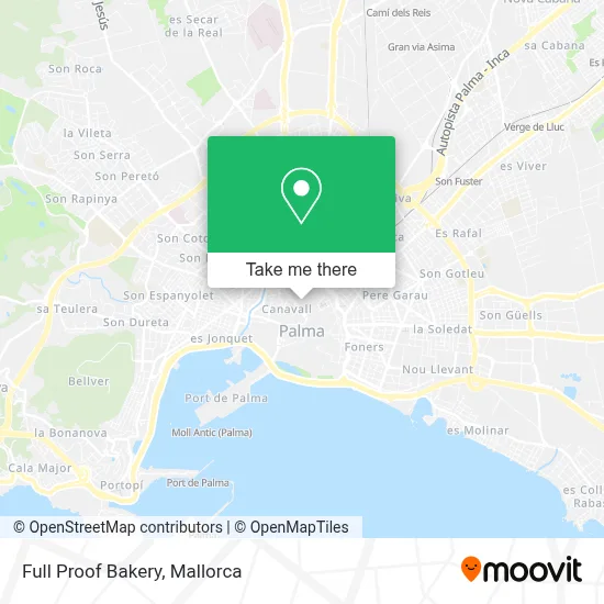 Full Proof Bakery map