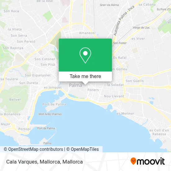 Cala Varques, Mallorca map