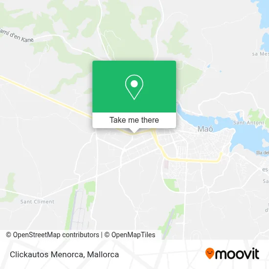 Clickautos Menorca map