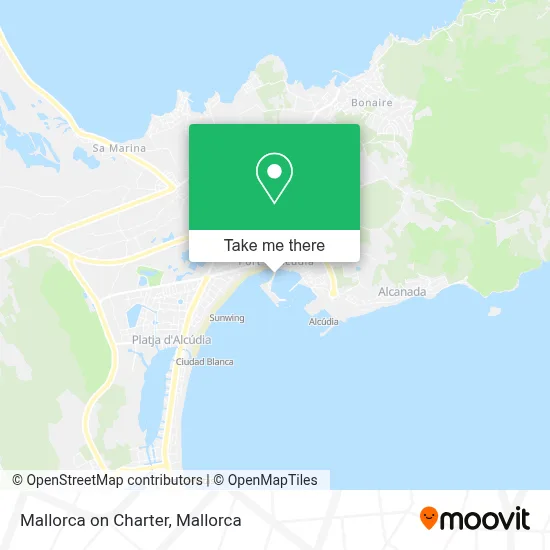 Mallorca on Charter map