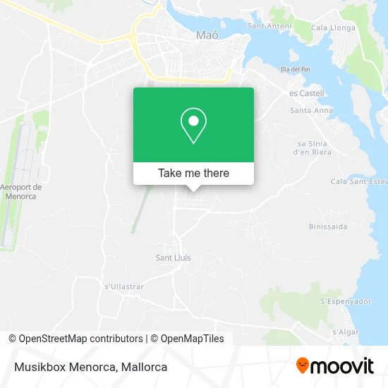 Musikbox Menorca map