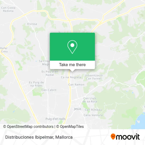 Distribuciones Ibipelmar map