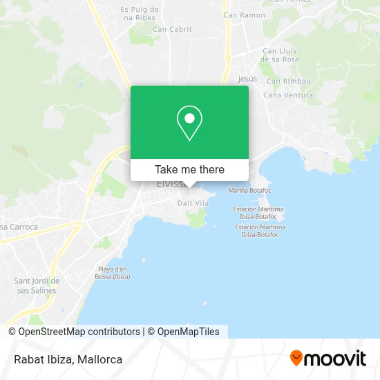 Rabat Ibiza map