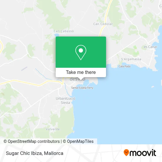 Sugar Chic Ibiza map