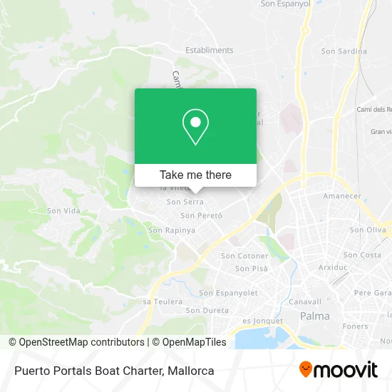 Puerto Portals Boat Charter map