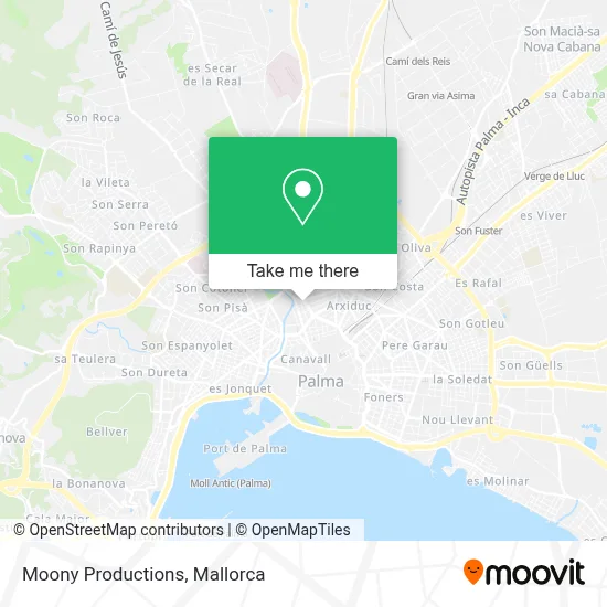 Moony Productions map