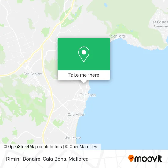 Rimini, Bonaire, Cala Bona map