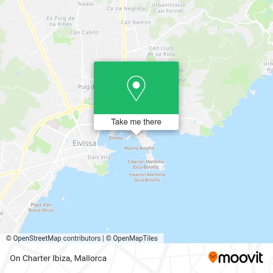 On Charter Ibiza map