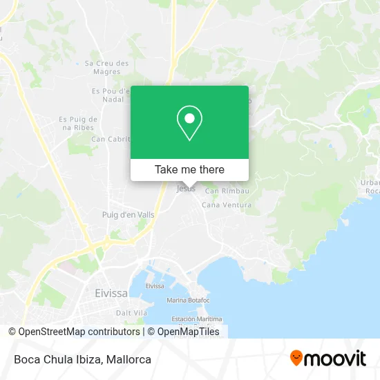 Boca Chula Ibiza map
