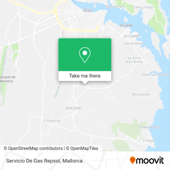 Servicio De Gas Repsol map