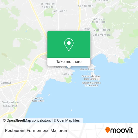 Restaurant Formentera map