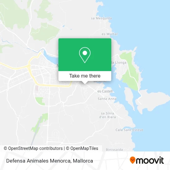 Defensa Animales Menorca map
