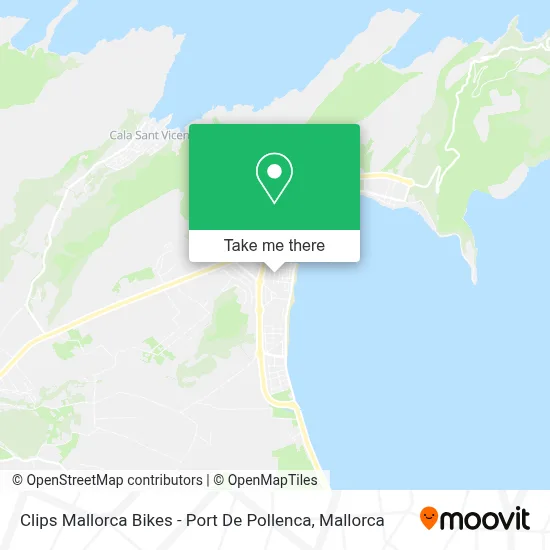 Clips Mallorca Bikes - Port De Pollenca map