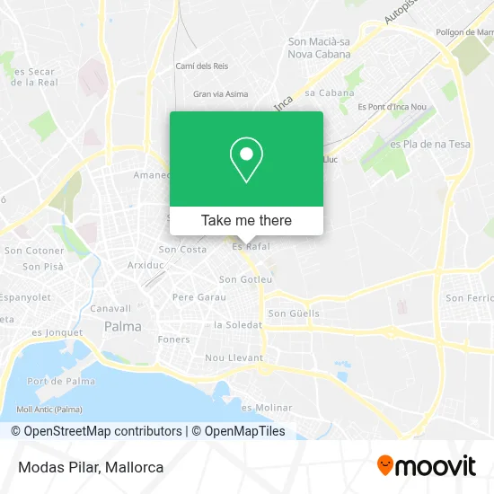 Modas Pilar map
