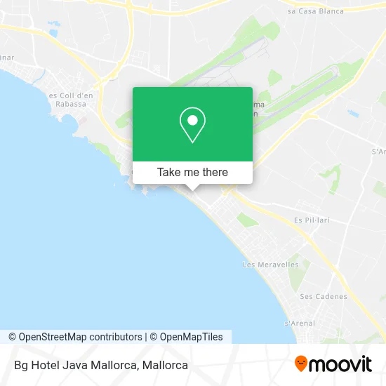 Bg Hotel Java Mallorca map