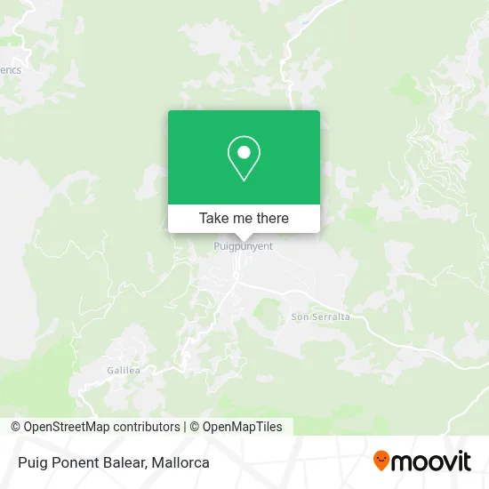 Puig Ponent Balear map