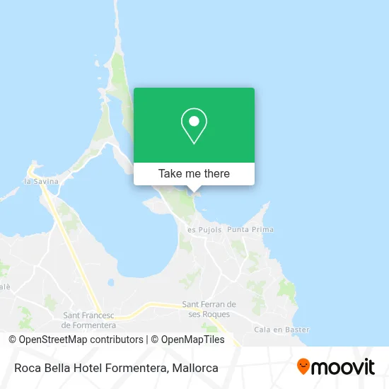 Roca Bella Hotel Formentera map
