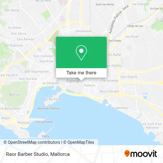 Raor Barber Studio map