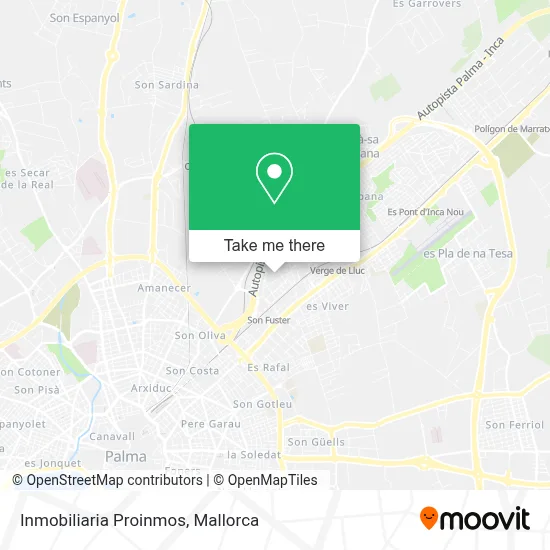 Inmobiliaria Proinmos map