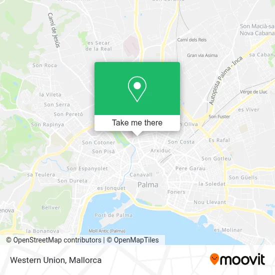 Western Union map