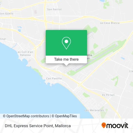 DHL Express Service Point map