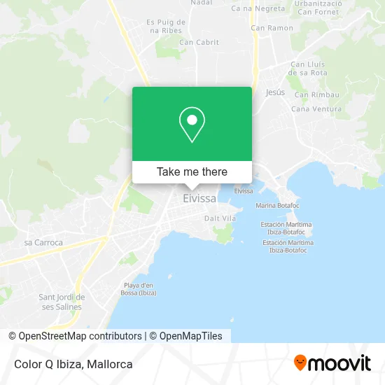 Color Q Ibiza map
