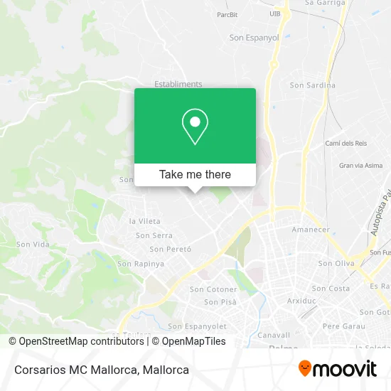 Corsarios MC Mallorca map