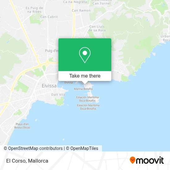 El Corso map
