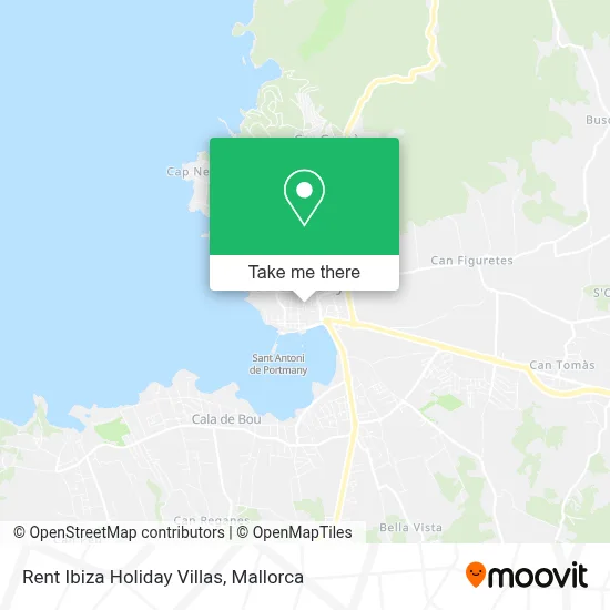 Rent Ibiza Holiday Villas map