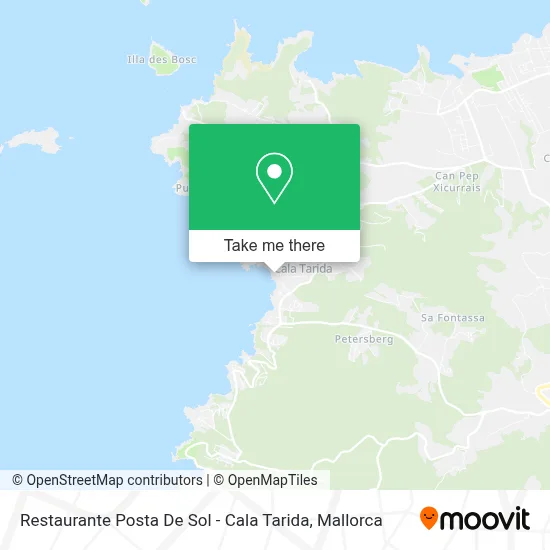 Restaurante Posta De Sol - Cala Tarida map