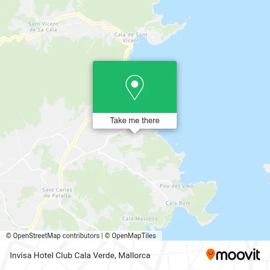 Invisa Hotel Club Cala Verde map