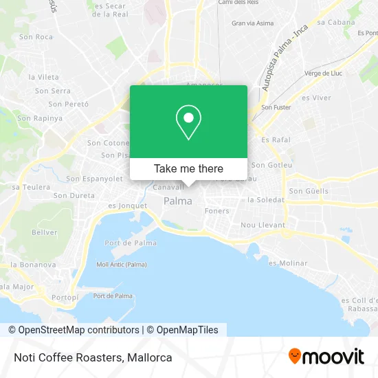 Noti Coffee Roasters map