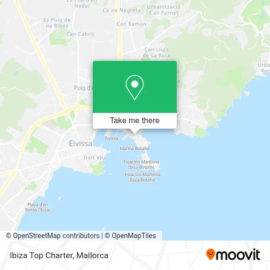 Ibiza Top Charter map