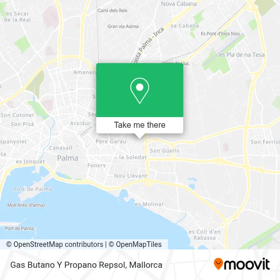 Gas Butano Y Propano Repsol map