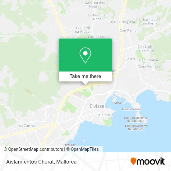 Aislamientos Chorat map
