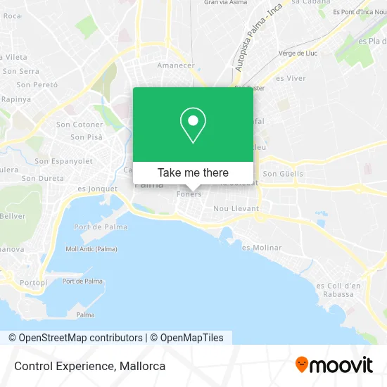 Control Experience map