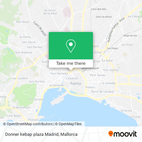 Donner kebap plaza Madrid map