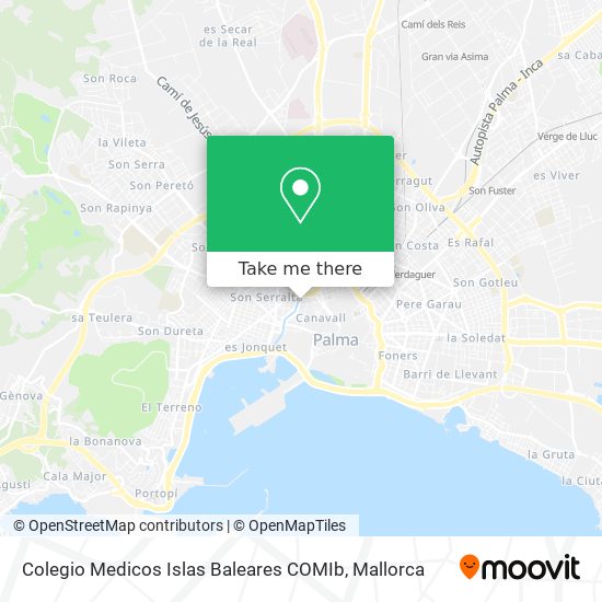 mapa Colegio Medicos Islas Baleares COMIb