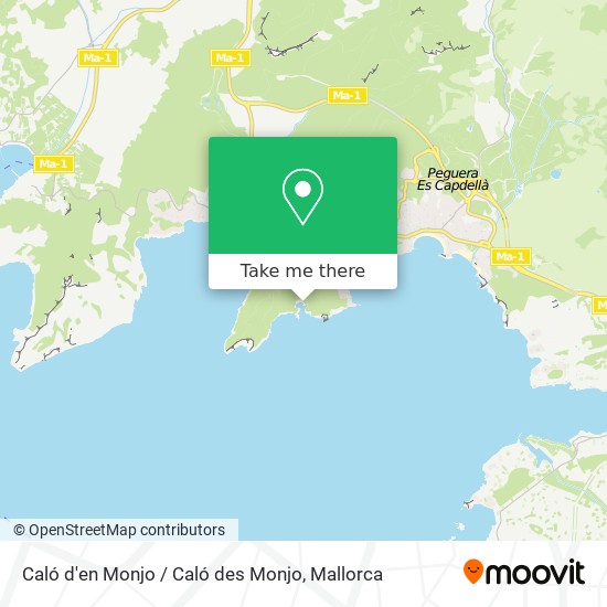 mapa Caló d'en Monjo / Caló des Monjo