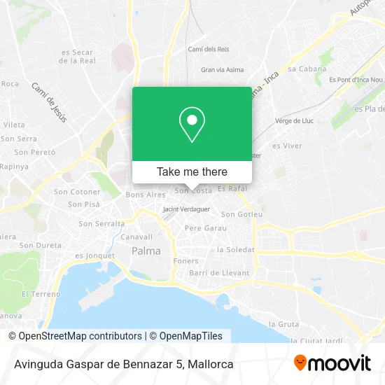 Avinguda Gaspar de Bennazar 5 map