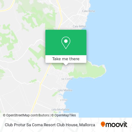 mapa Club Protur Sa Coma Resort Club House