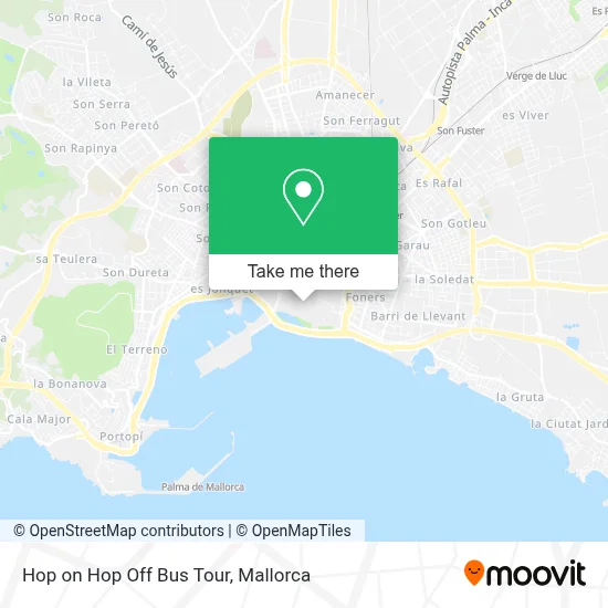 Hop on Hop Off Bus Tour map