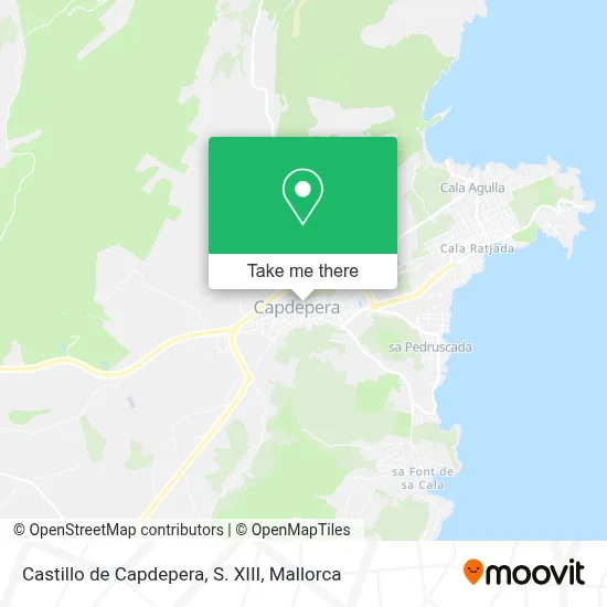 Castillo de Capdepera, S. XIII map