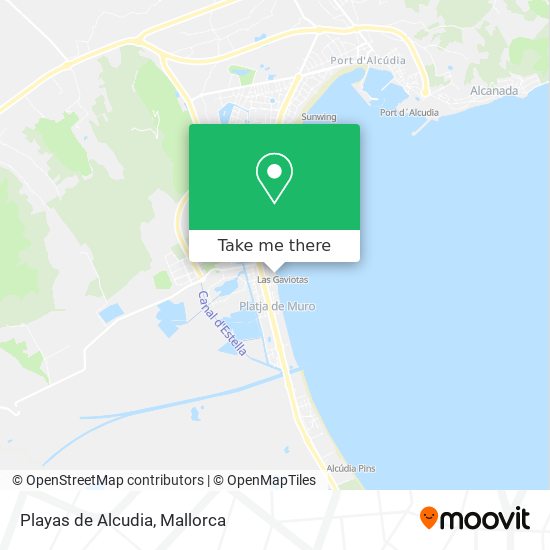 Playas de Alcudia map