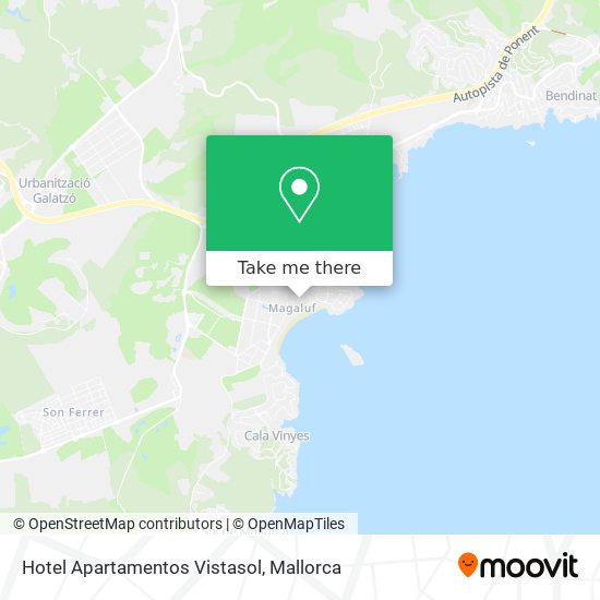 Hotel Apartamentos Vistasol map
